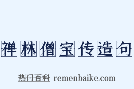 禅林僧宝传造句是什么意思的图片